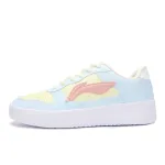 Li Ning Floating Boat Skateboard Shoes Women's Low Top Blue/Yellow/Pink