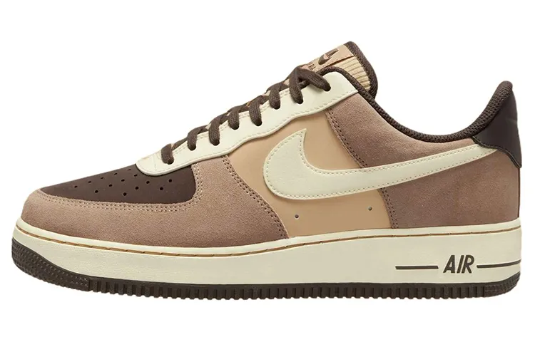 Nike Air Force 1 Low top Skateboard Shoes Men's Beige Brown