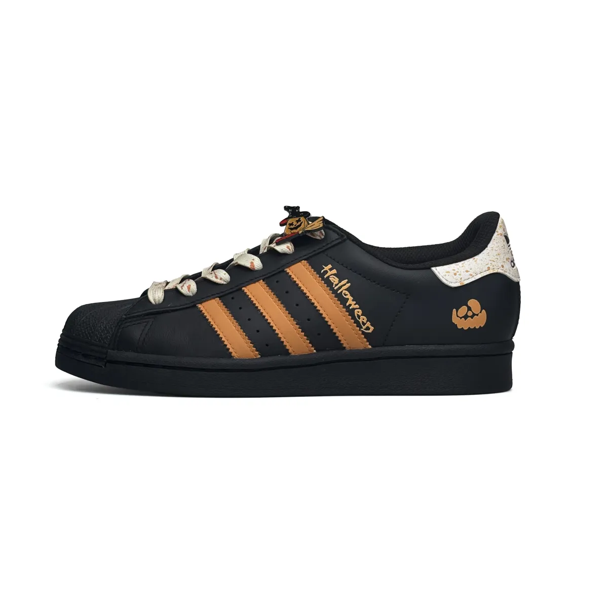 Adidas Originals SUPERSTAR Slip Resistant Low top Skateboard Shoes Unisex Black Orange