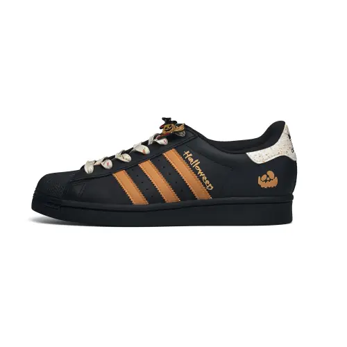 Adidas Originals SUPERSTAR Slip Resistant Low top Skateboard Shoes Unisex Black Orange