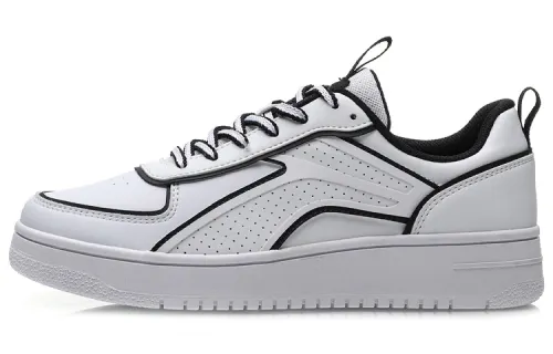 Li Ning Cushioning Low top Skateboard Shoes Women's Black White