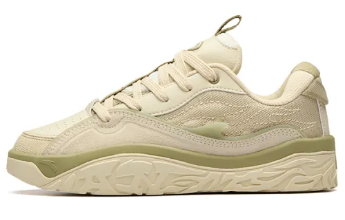 Anta Hot Slip Resistant Slip Resistant Low top Skateboard Shoes Women's Yellow White
