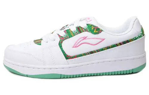 Li Ning Skateboard Shoes Women's Low Top White/Green