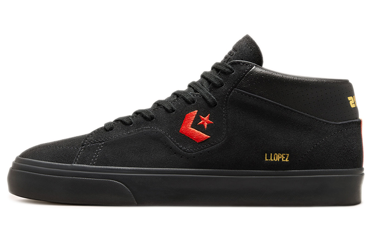 Louie Lopez Pro Converse Mid 'Mi Gente Capsule - Black Poppy Glow'