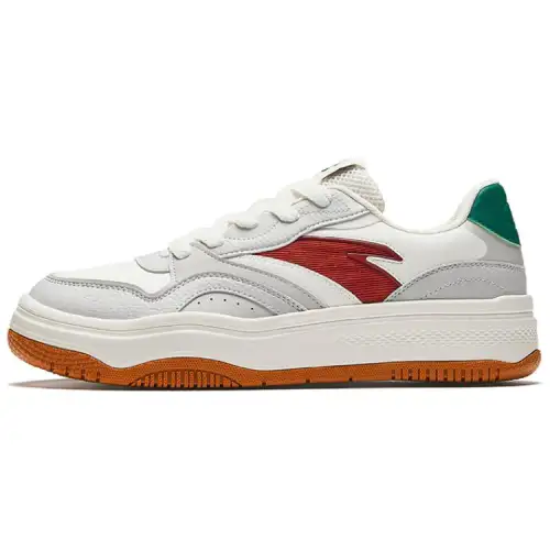 ANTA Street Stubborn 2 Skateboard Shoes Men's Low Top Ivory White/Cumulus Gray/Rich Rusty