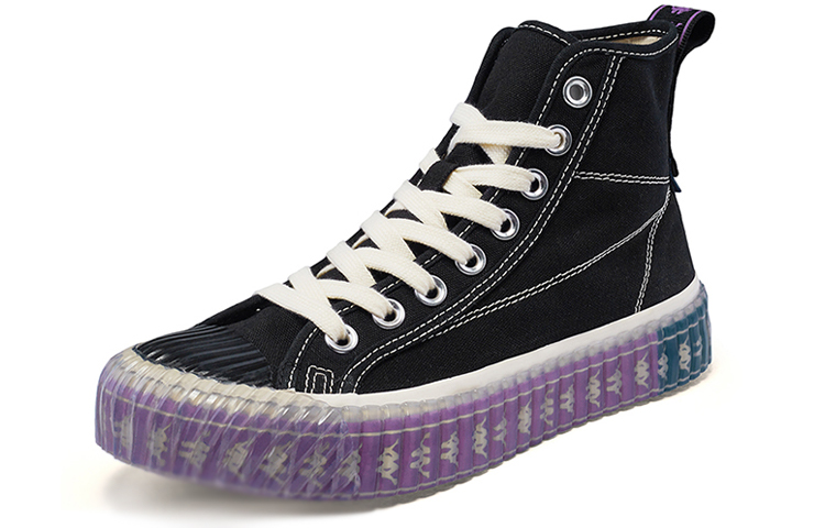 Kappa Lightweight Coverage High top Skateboard Shoes Unisex Black