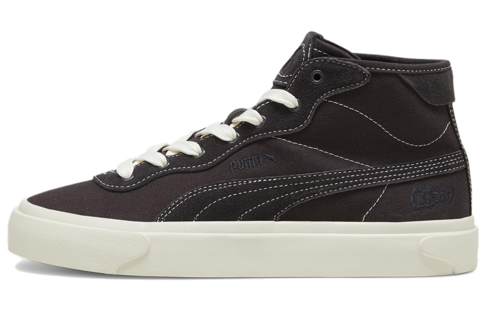 PUMA Capri Royale Mid top Skateboard Shoes Unisex Black White