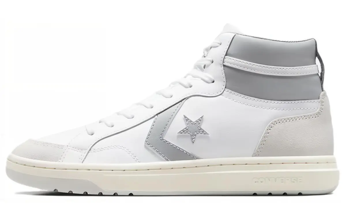 Converse Pro Blaze Classic Coverage Cushioning Lightweight High top Skateboard Shoes Unisex White Gray