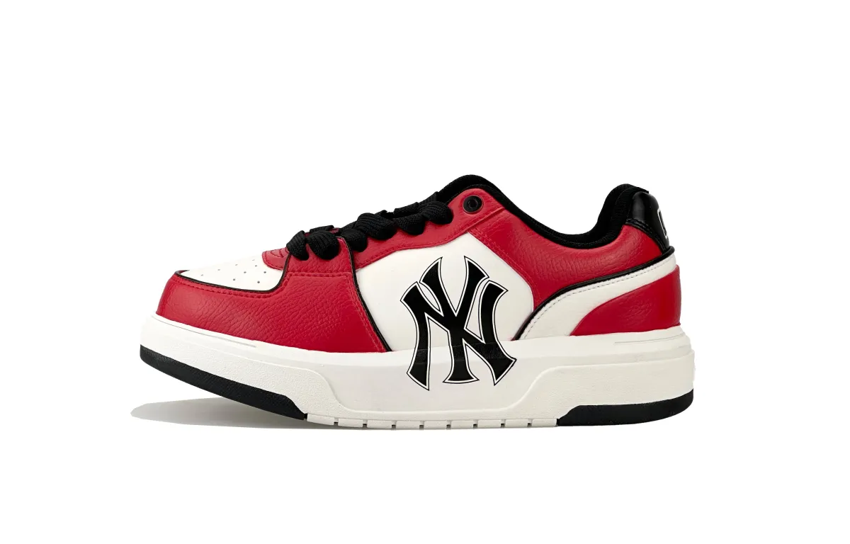 MLB Chunky Liner Abrasion Resistant Abrasion Resistant Low top Skateboard Shoes Unisex Red White