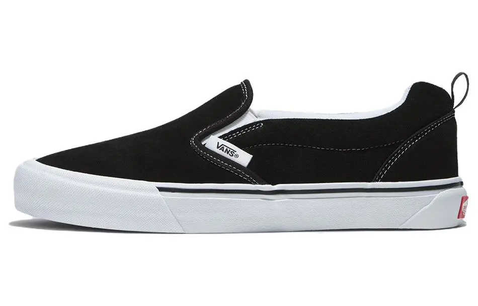 Vans Knu Slip Abrasion Resistant Low top Skateboard Shoes Unisex Black White