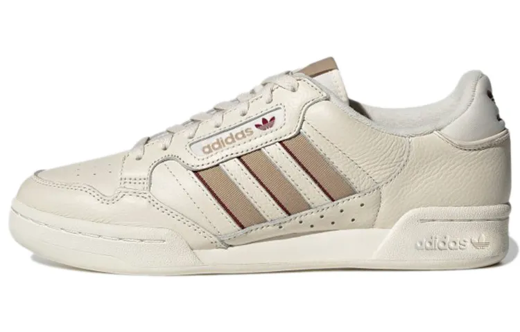 Adidas Originals Continental 80 Stripes Non slip Lightweight Low top Skateboard Shoes Unisex Milk Tea Brown