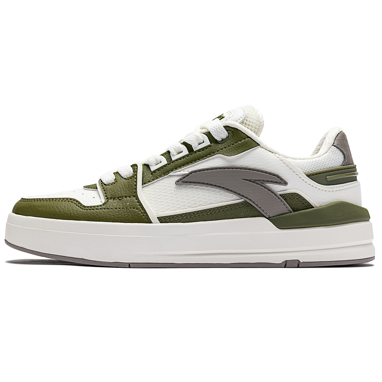 Anta Street Naughty Slip Resistant Abrasion Resistant Low top Skateboard Shoes Men's White Green
