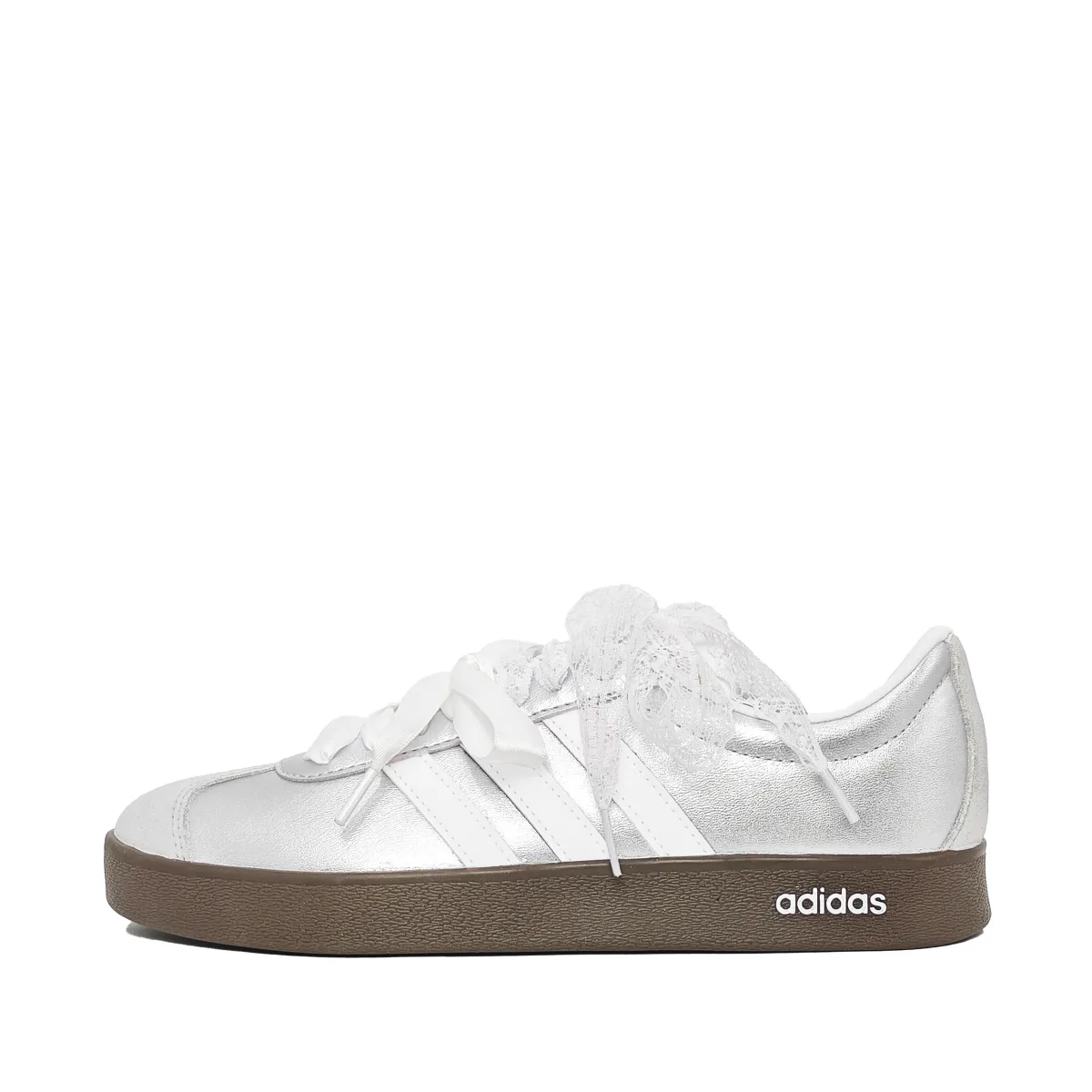 Adidas VL COURT 2.0 Low top Skateboard Shoes Unisex Silver