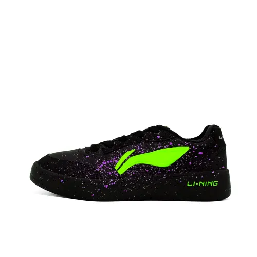 Li Ning Sycee V3 Slip Resistant Abrasion Resistant Low top Skateboard Shoes Men's Black Green Purple