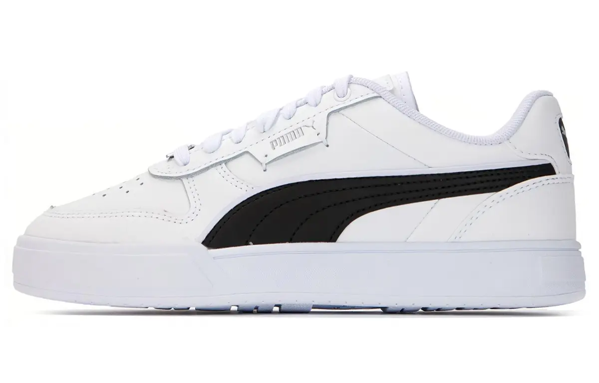PUMA Caven Dime Breathable Low top Skateboard Shoes Unisex White Black