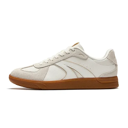 Anta TT Classic And Versatile Abrasion Resistant Low top Skateboard Shoes Men's White Gray
