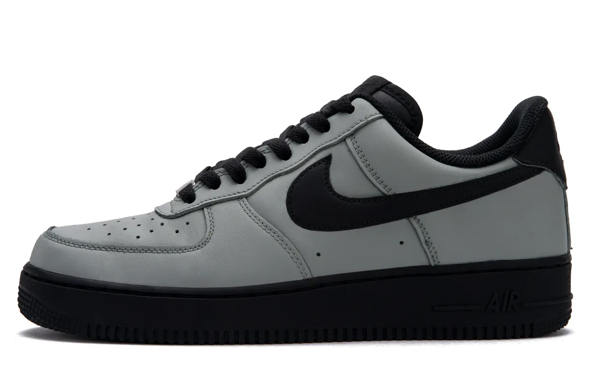 Nike Air Force 1 'Amog Gray' Slip Resistant Abrasion Resistant Low top Skateboard Shoes Unisex Black Gray