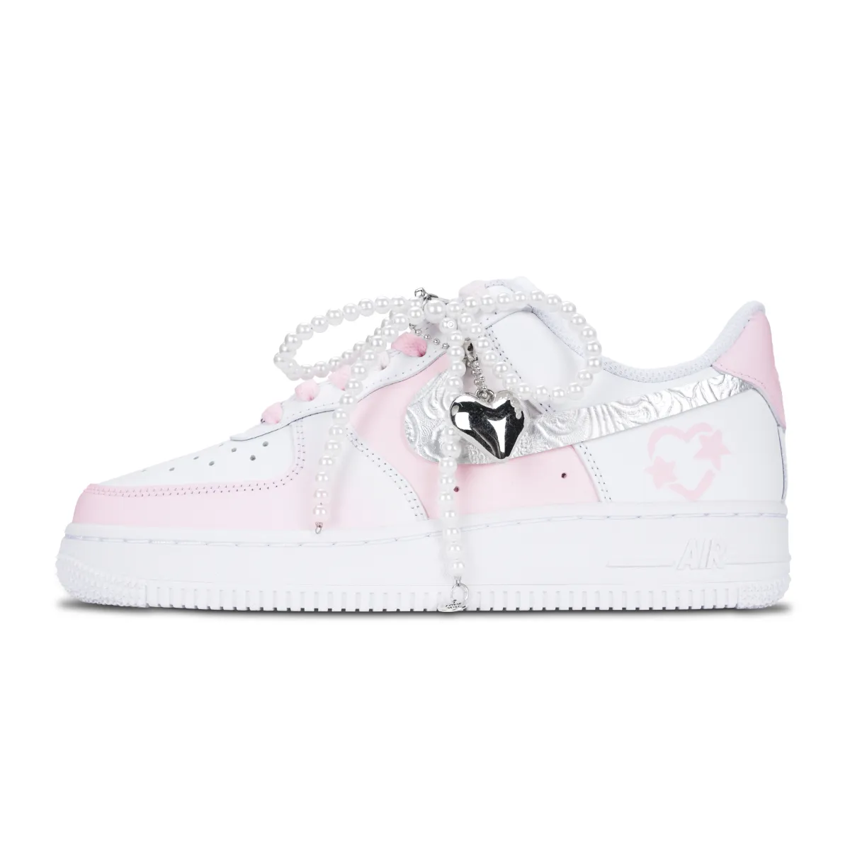 Nike Air Force 1 Slip Resistant Abrasion Resistant Low top Skateboard Shoes Unisex Lotus Color