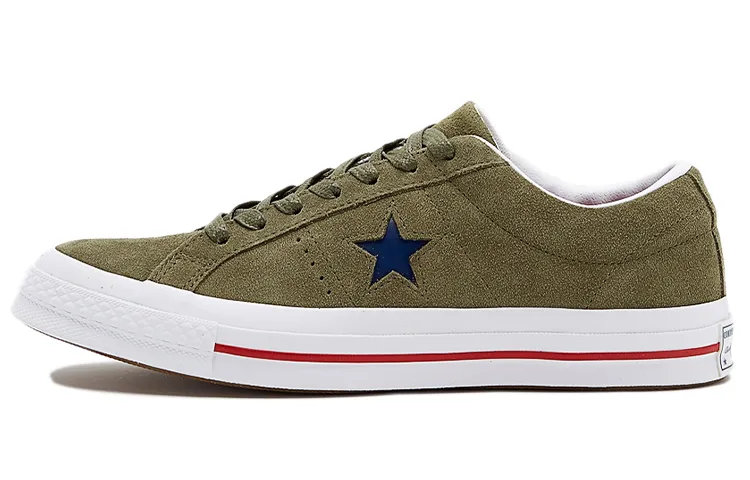 Converse One Star Non Slip Wear resistant Casual Skateboarding Shoes Unisex Green