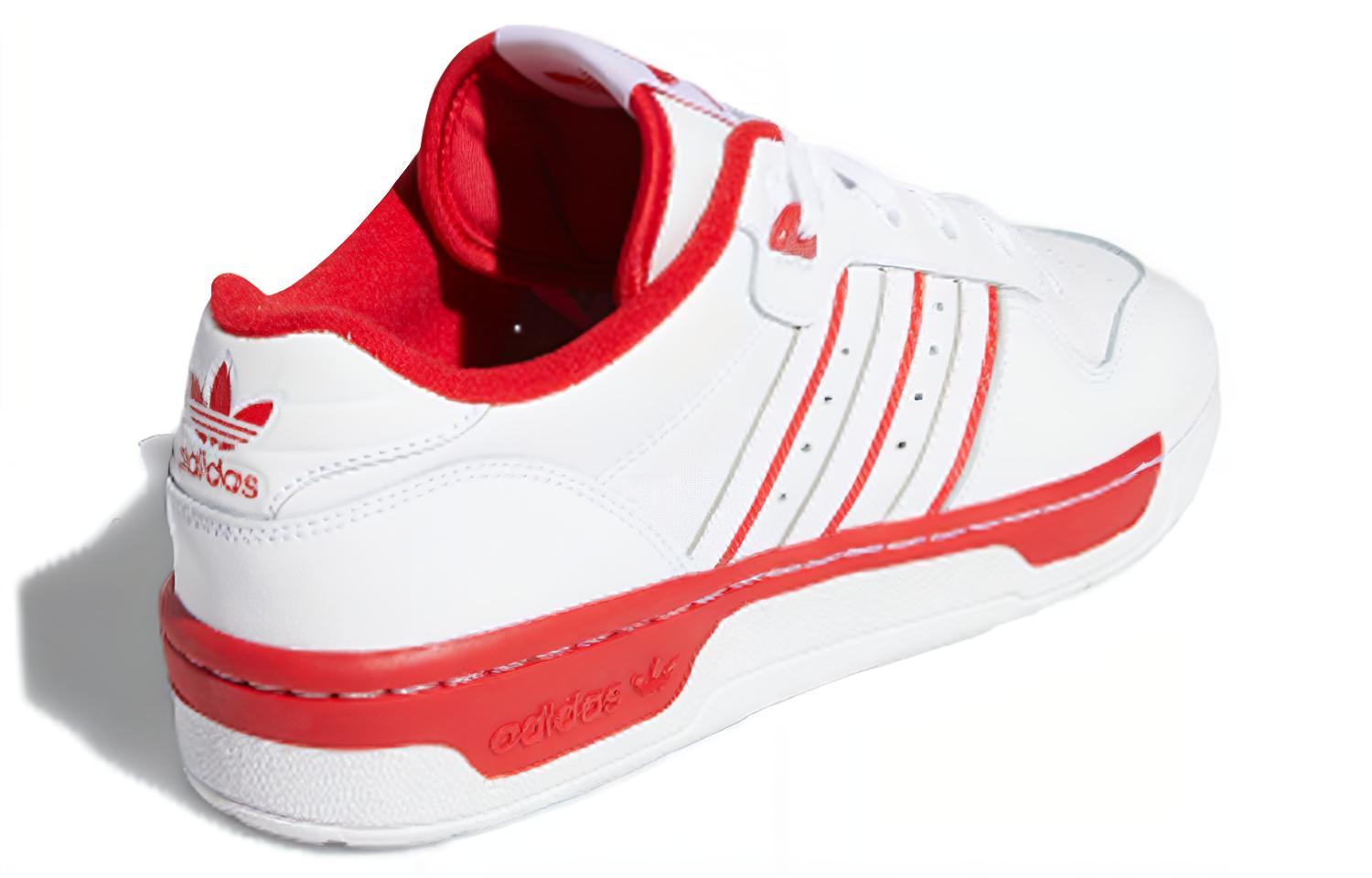 Мужские кеды adidas originals Rivalry Low (бело-красные) — фото 4