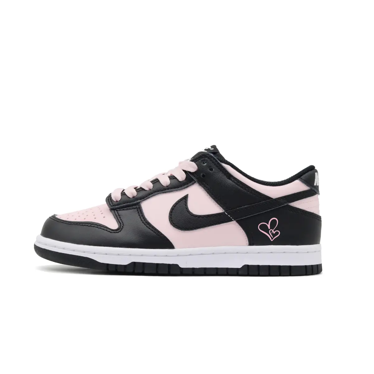 Nike Dunk Sweetheart Leather Abrasion Resistant Low top Skateboard Shoes Unisex Black Pink