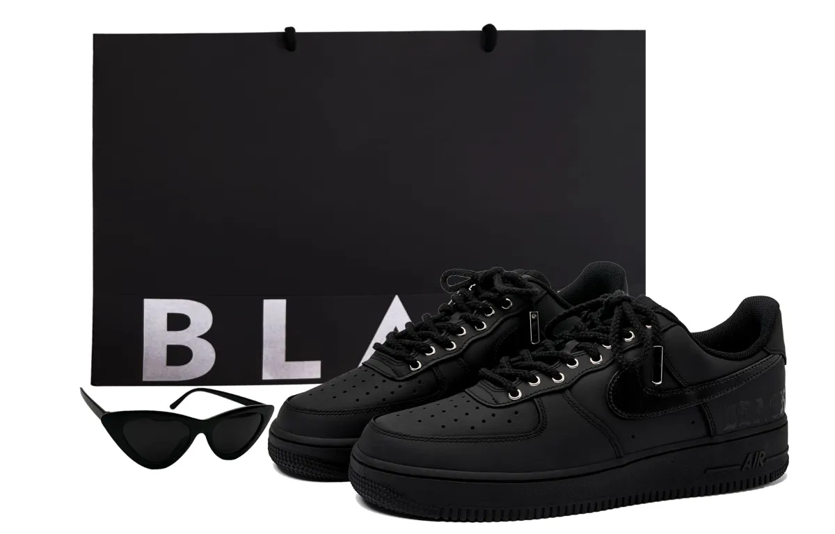 Nike Air Force 1 Low top Skateboard Shoes Unisex Matte Black