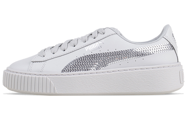 PUMA Basket Platform Grey Bling Women's