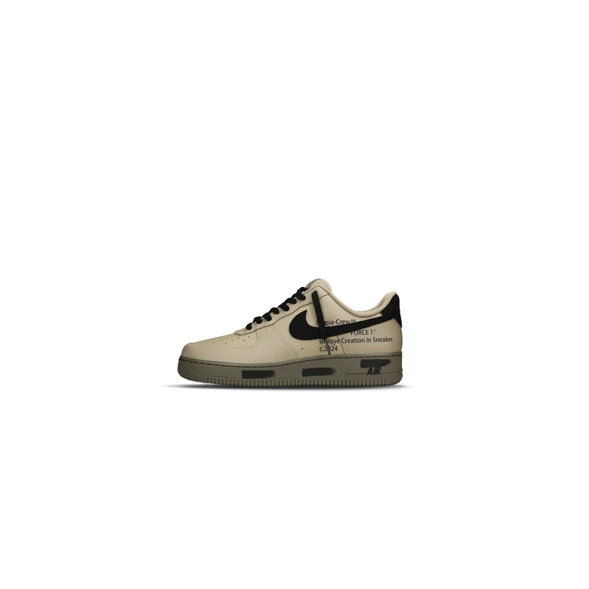 Nike Air Force 1 Slip Resistant Abrasion Resistant Low top Skateboard Shoes Unisex Black Brown