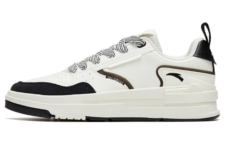Anta Bump Slip Resistant Abrasion Resistant Low top Skateboard Shoes Women's White Black
