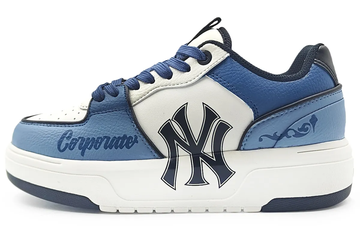 MLB Chunky Liner Abrasion Resistant Abrasion Resistant Low top Skateboard Shoes Unisex Haze Blue