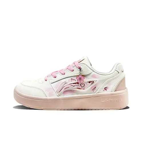 Li Ning Sycee V3 Lightweight, Breathable, And Slip Resistant Low top Skateboard Shoes Women's White Pink