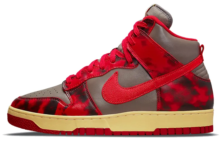 Nike Dunk High top Skateboard Shoes Unisex Gray Red