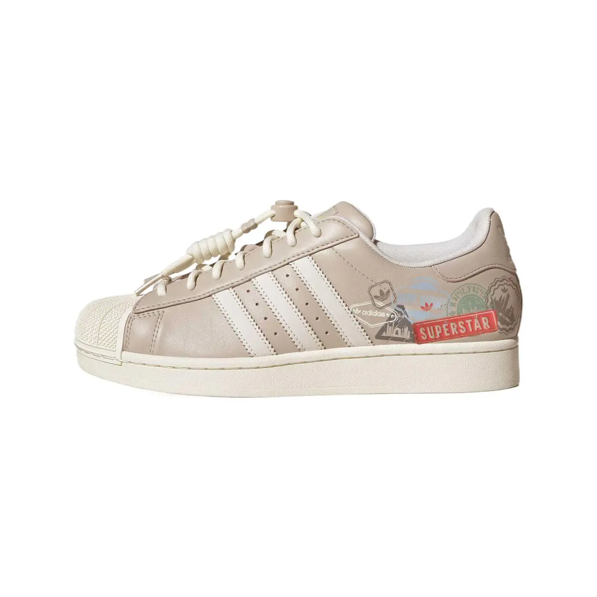 Adidas Originals Superstar 2 Lightweight Low top Skateboard Shoes Unisex Brown White