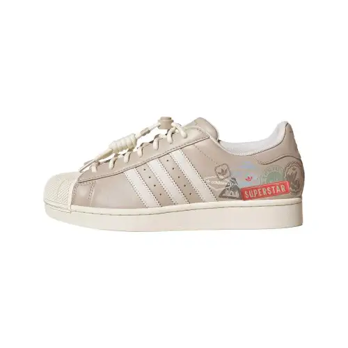 Adidas Originals Superstar 2 Lightweight Low top Skateboard Shoes Unisex Brown White