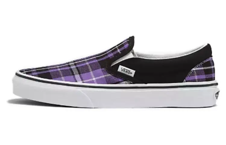 Vans Slip on Classic Low top Skateboard Shoes Unisex Black Purple