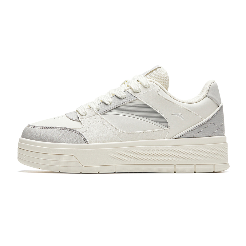 Anta Pancake Cushioning, Wear Resistant Low top Skateboard Shoes Women's White Gray
