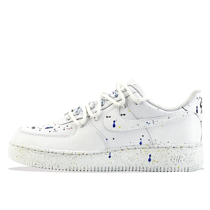 Nike Air Force 1 Ink Splatter White Rhythm Slip Resistant Abrasion Resistant Slip Resistant Abrasion Resistant Low top