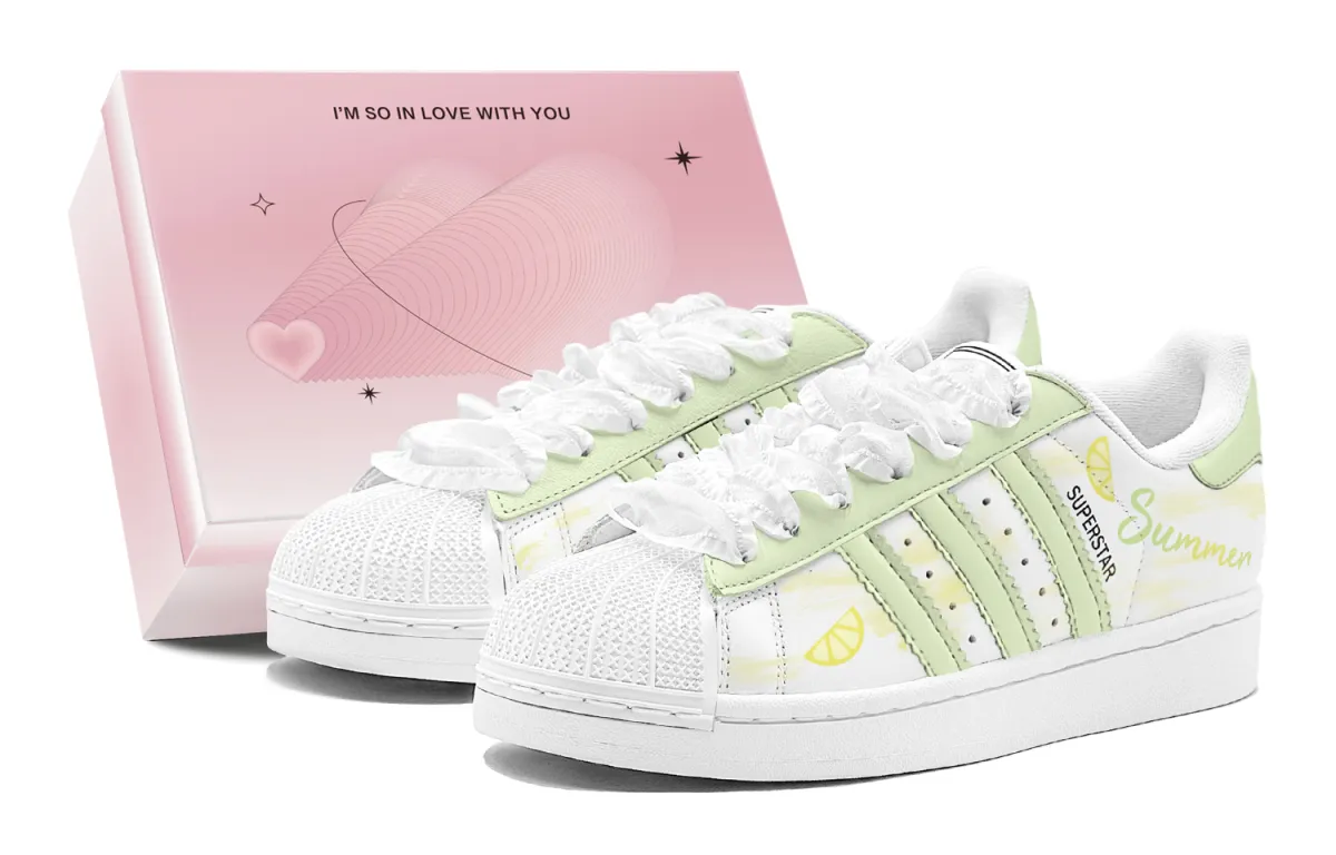 Adidas Originals Superstar 2 Lemon Summer, Refreshing, Minimalist Style, Versatile, Fashion Low top Skateboard Shoes