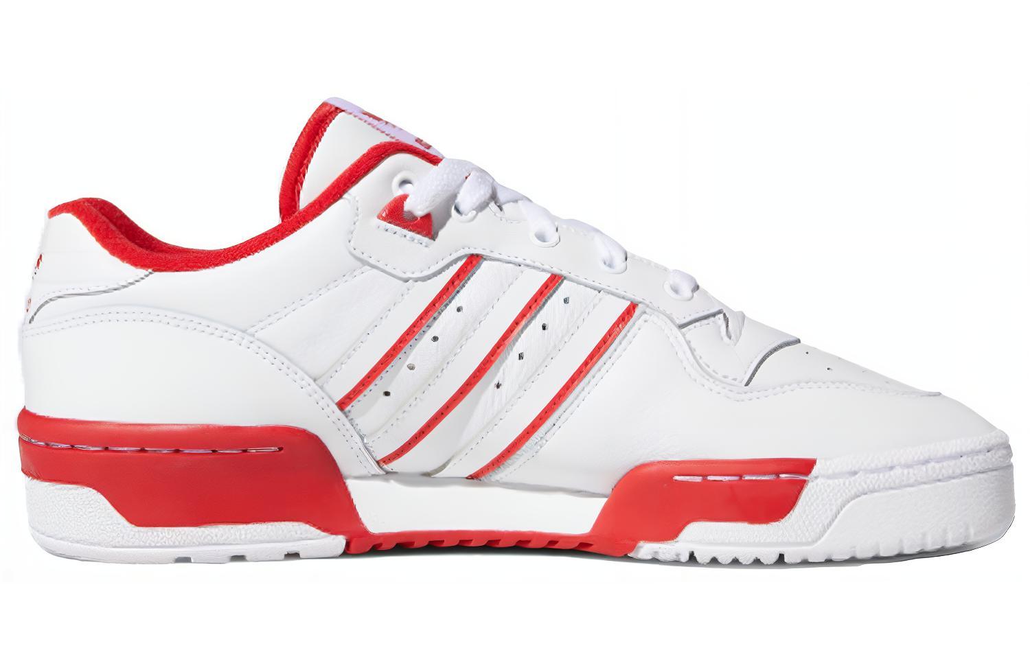 Мужские кеды adidas originals Rivalry Low (бело-красные) — фото 2