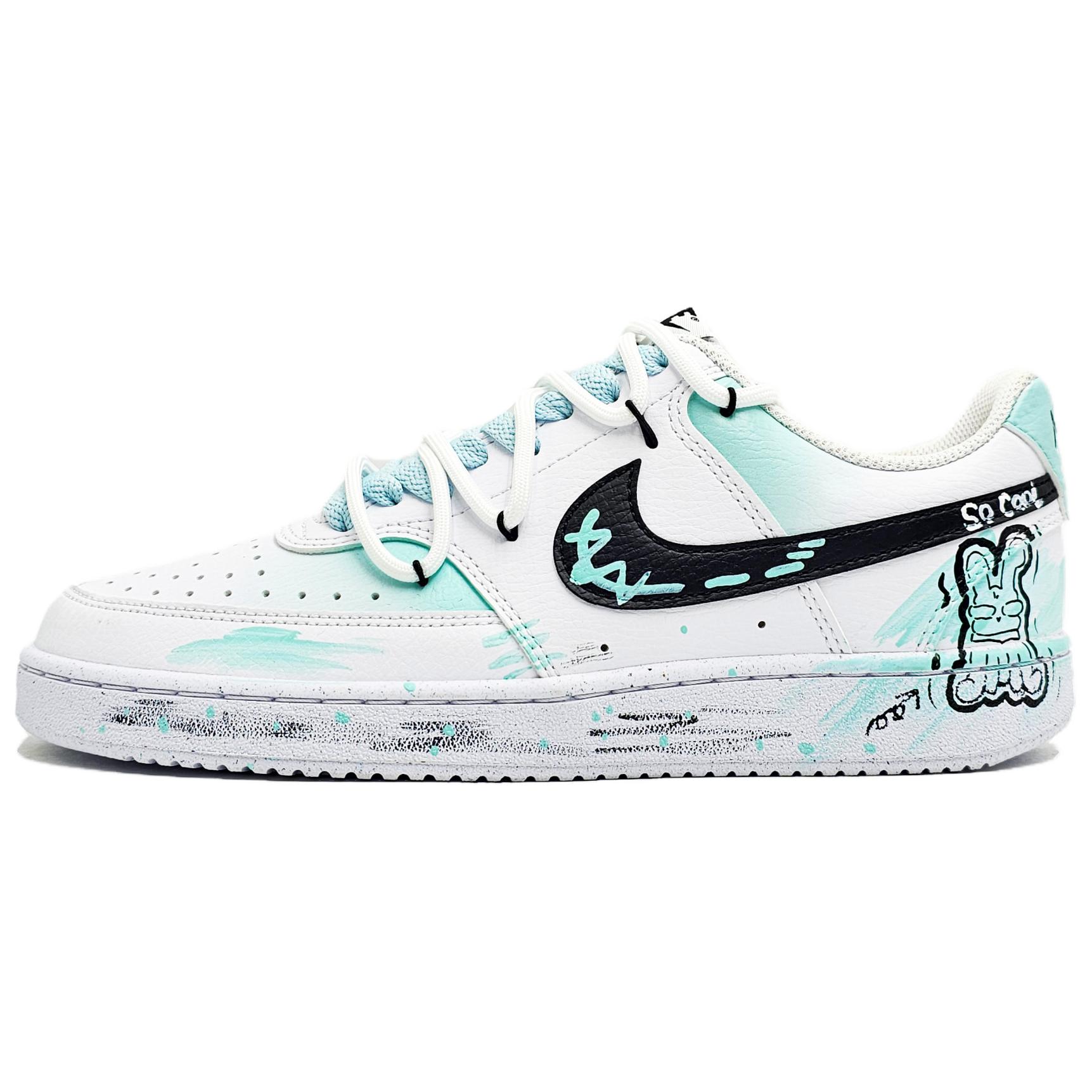 Nike Court Vision 1 Low top Skateboard Shoes Men's Lime Green
