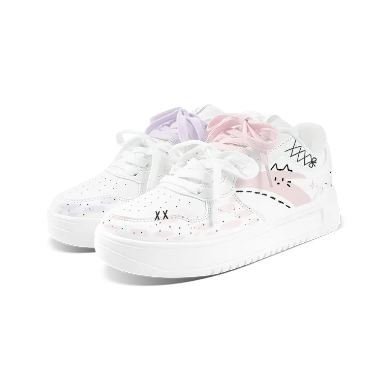 Anta Easy Synthetic Leather Slip Resistant Cushioning Slip Resistant Cushioning Low top Skateboard Shoes Unisex