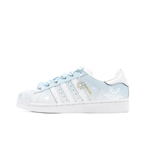 Adidas Originals SUPERSTAR Slip Resistant Abrasion Resistant Low top Skateboard Shoes Women's Blue White