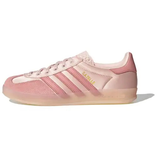 Adidas Originals GAZELLE INDOOR Suede Abrasion Resistant Abrasion Resistant Low top Skateboard Shoes Women's Pink
