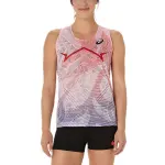ASICS Tank Tops Women's Shimmery Red Racerback