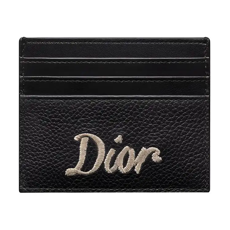 DIOR Grained Calfskin Card Holder Card Holder Men's Black