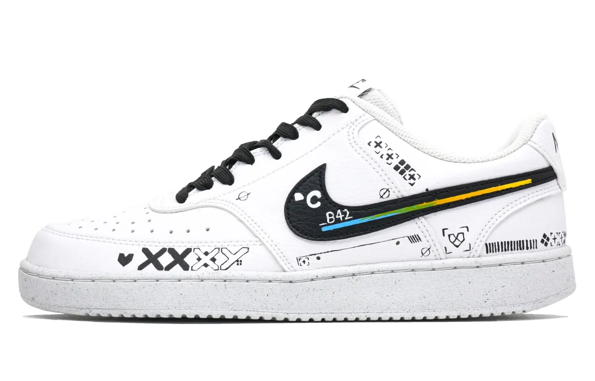 Nike Court Vision Low Skate Shoes Unisex Low-top White/Black