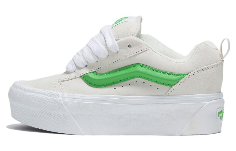Vans Knu Stack Casual Platform Shoes 'White Green' Women's