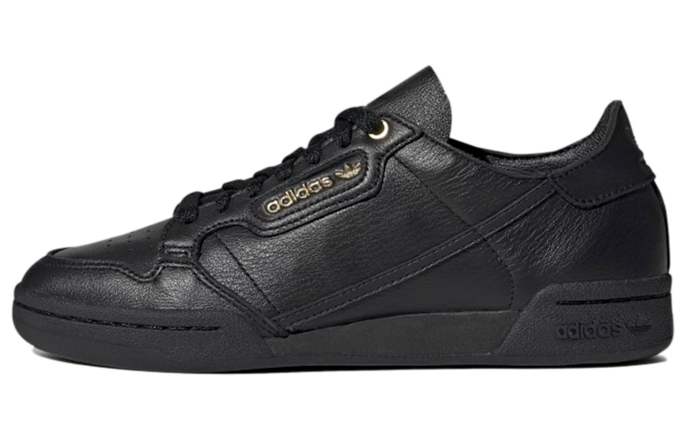 Adidas Originals Continental Skateboard Shoes Women's Low Top Black/Gold