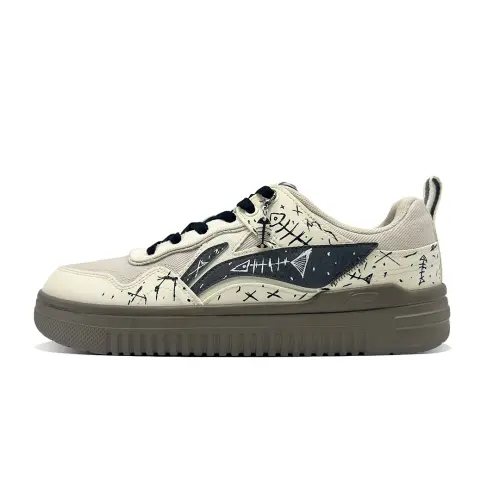 Li Ning Cyan Cloud Low top Skateboard Shoes Men's Apricot Gray