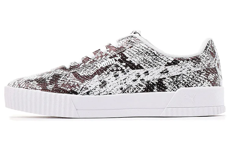 PUMA Carina Reptile Casual Shoes For Black/White Women's